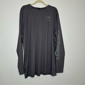 Carhartt Men's Gray Long Sleeve Force Sun Defender Shirt Size 2XL